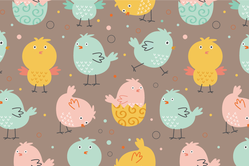 Children placemat with colorful bird designs - TenStickers