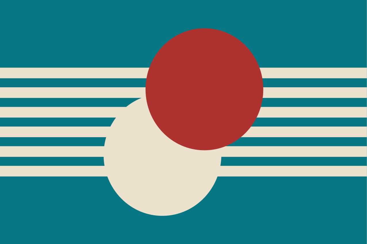 Two circles abstract art original placemats - TenStickers