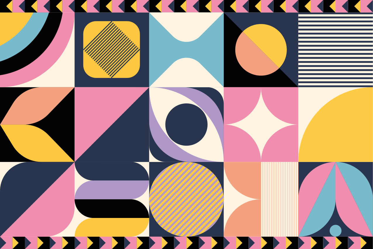 Modern placemat in geometric color block design - TenStickers