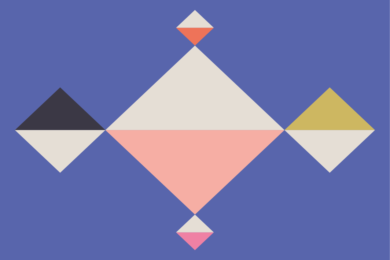 Modern placemat geometric color squares - TenStickers