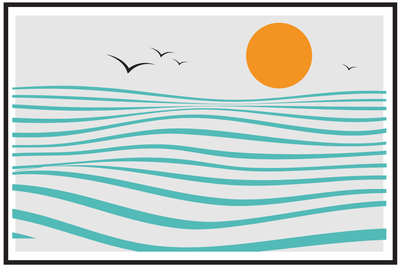 Modern placemat with stylish waves pattern - TenStickers