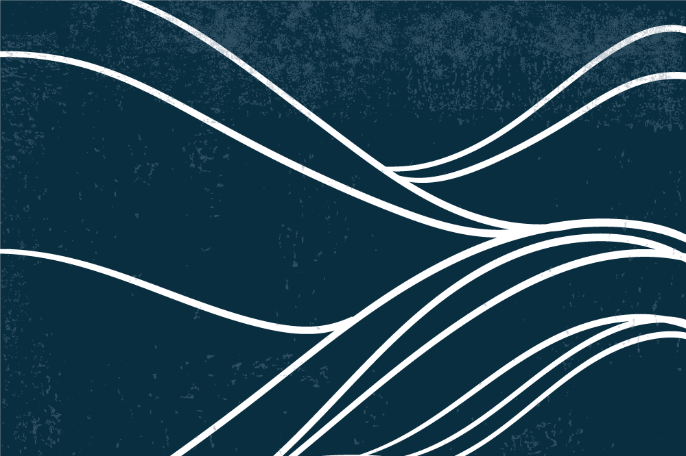 Modern placemat elegant wave design - TenStickers