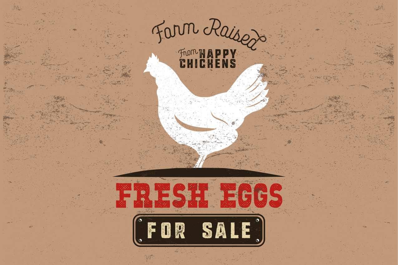 Original placemat farm fresh chicken - TenStickers