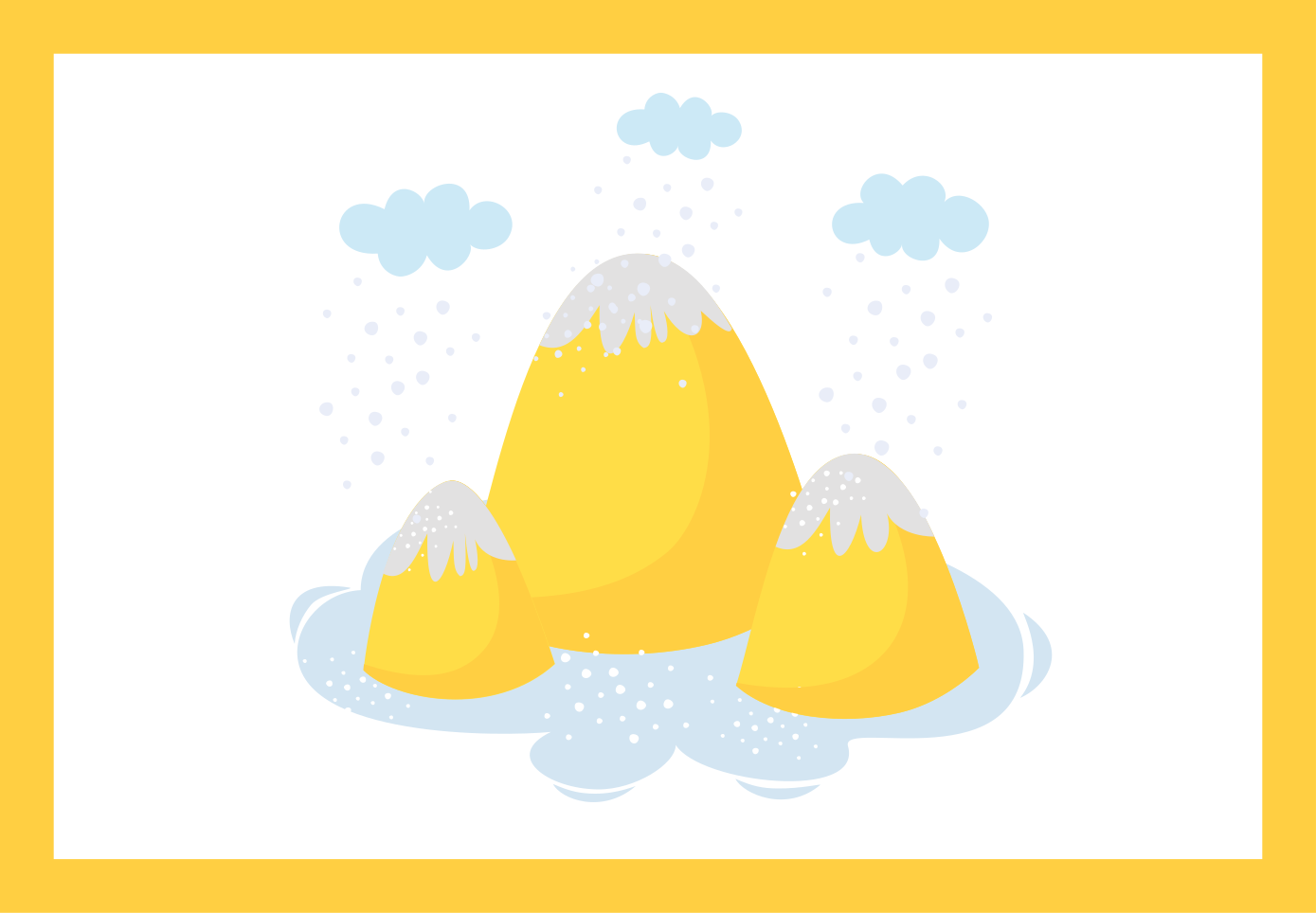 Children placemat yellow mountain design - TenStickers