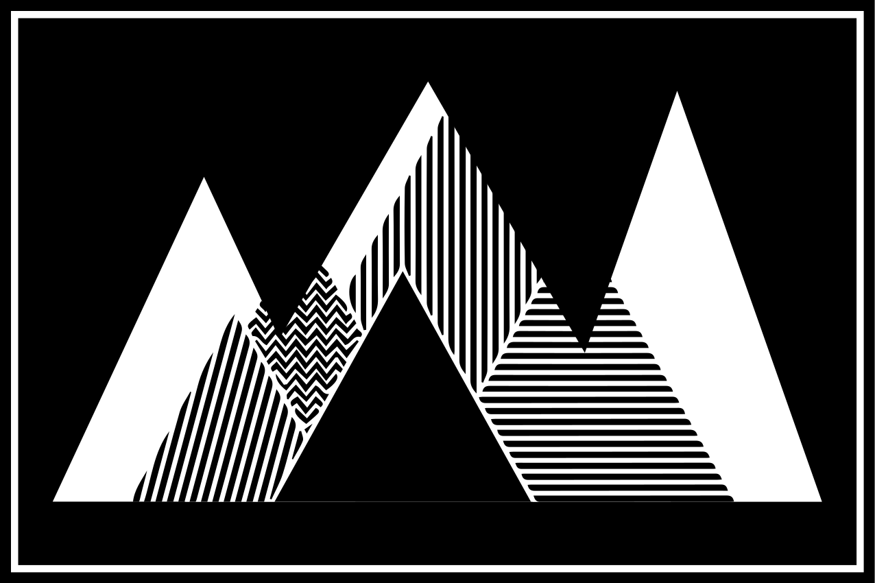 Modern placemat with chic mountain peaks - TenStickers