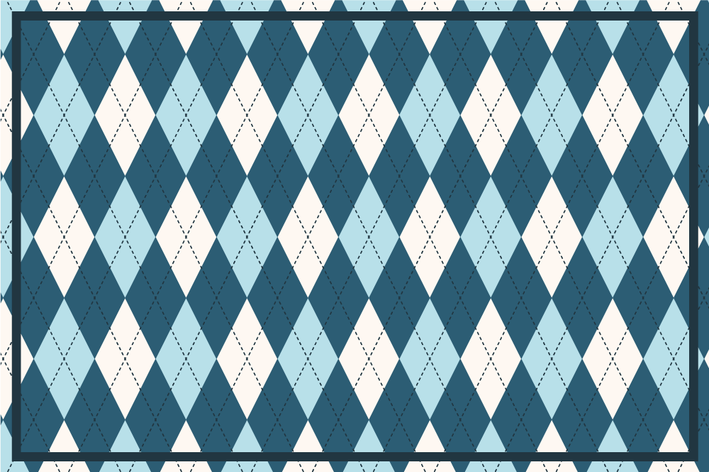 Modern placemat in harlequin pattern style - TenStickers