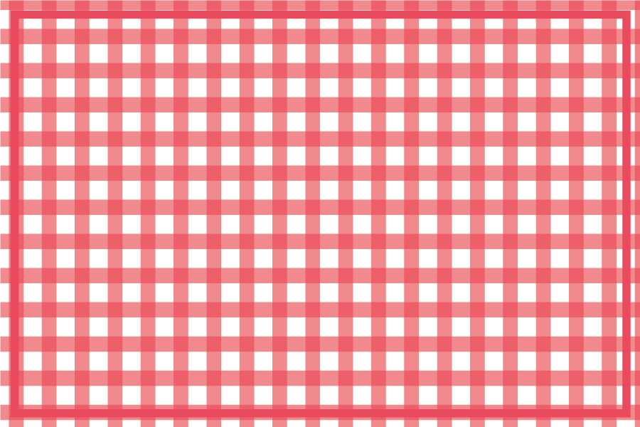 Checkered red pattern placemat - TenStickers
