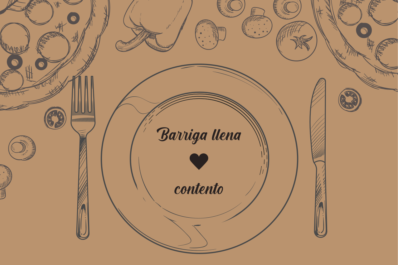 Original placemat empty plate with heart - TenStickers