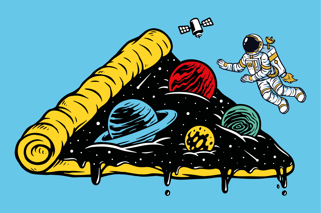 Space Themed Slice original placemat - TenStickers