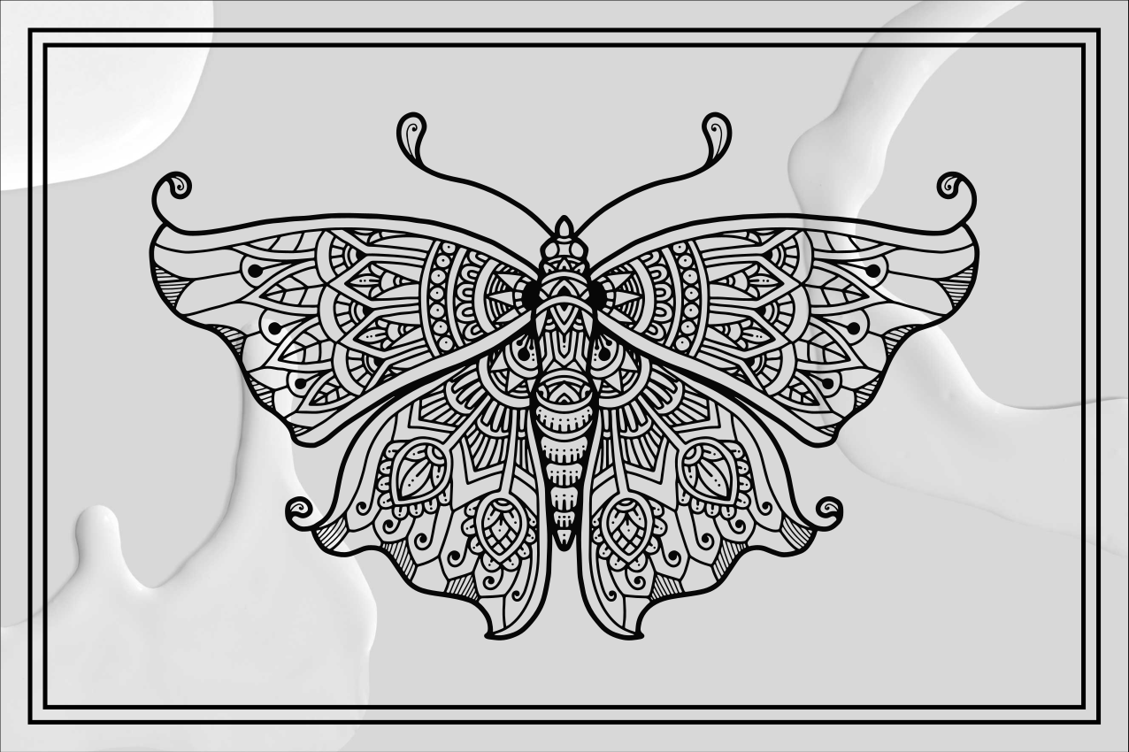 Original placemat intricate butterfly design - TenStickers
