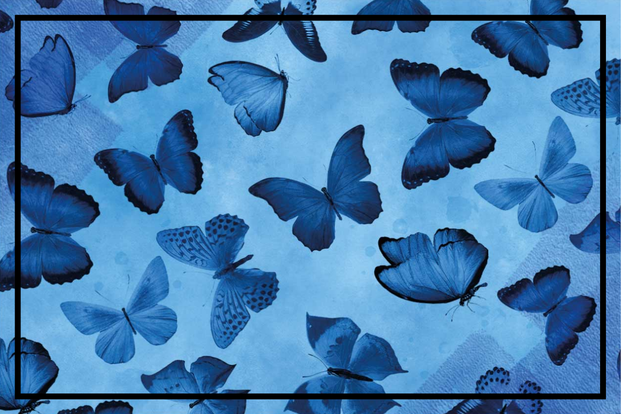 Butterfly pattern background placemat - TenStickers