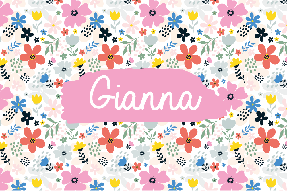 Colorful nice flowers floral placemat - TenStickers