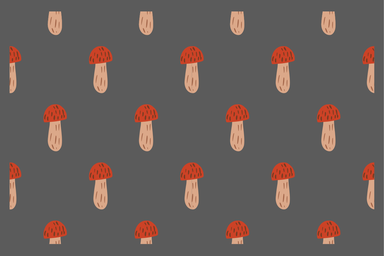 Original placemat mushroom pattern design - TenStickers