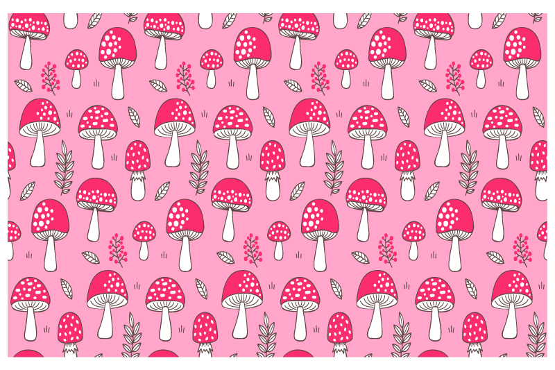 Original placemat with lively mushroom design - TenStickers