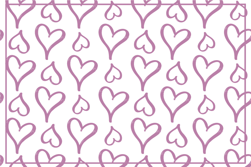 Original placemat charming heart design - TenStickers