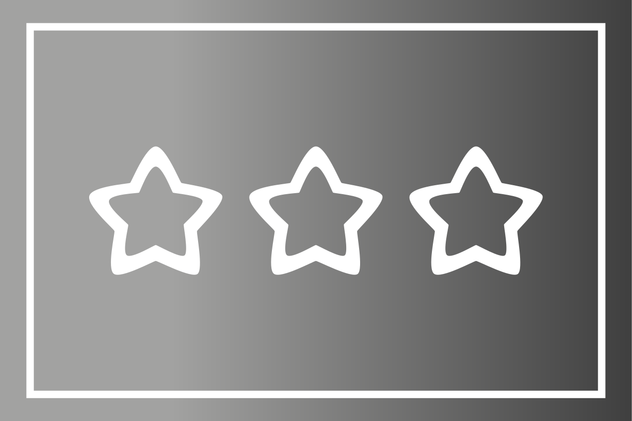 Modern placemat with star rating display - TenStickers