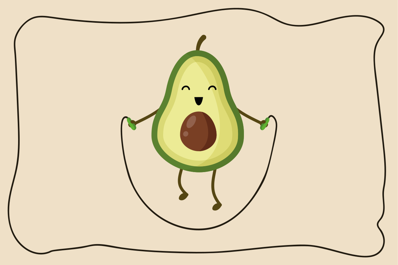 Children placemat happy avocado sweater - TenStickers