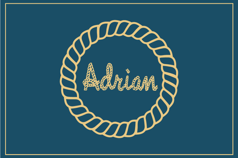 Personalized robe and anchor home placemats - TenStickers