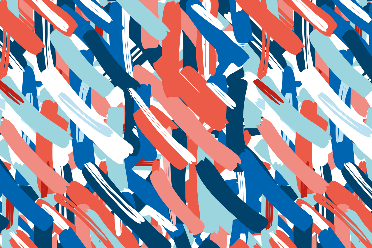 Modern placemat colorful abstract stripes - TenStickers