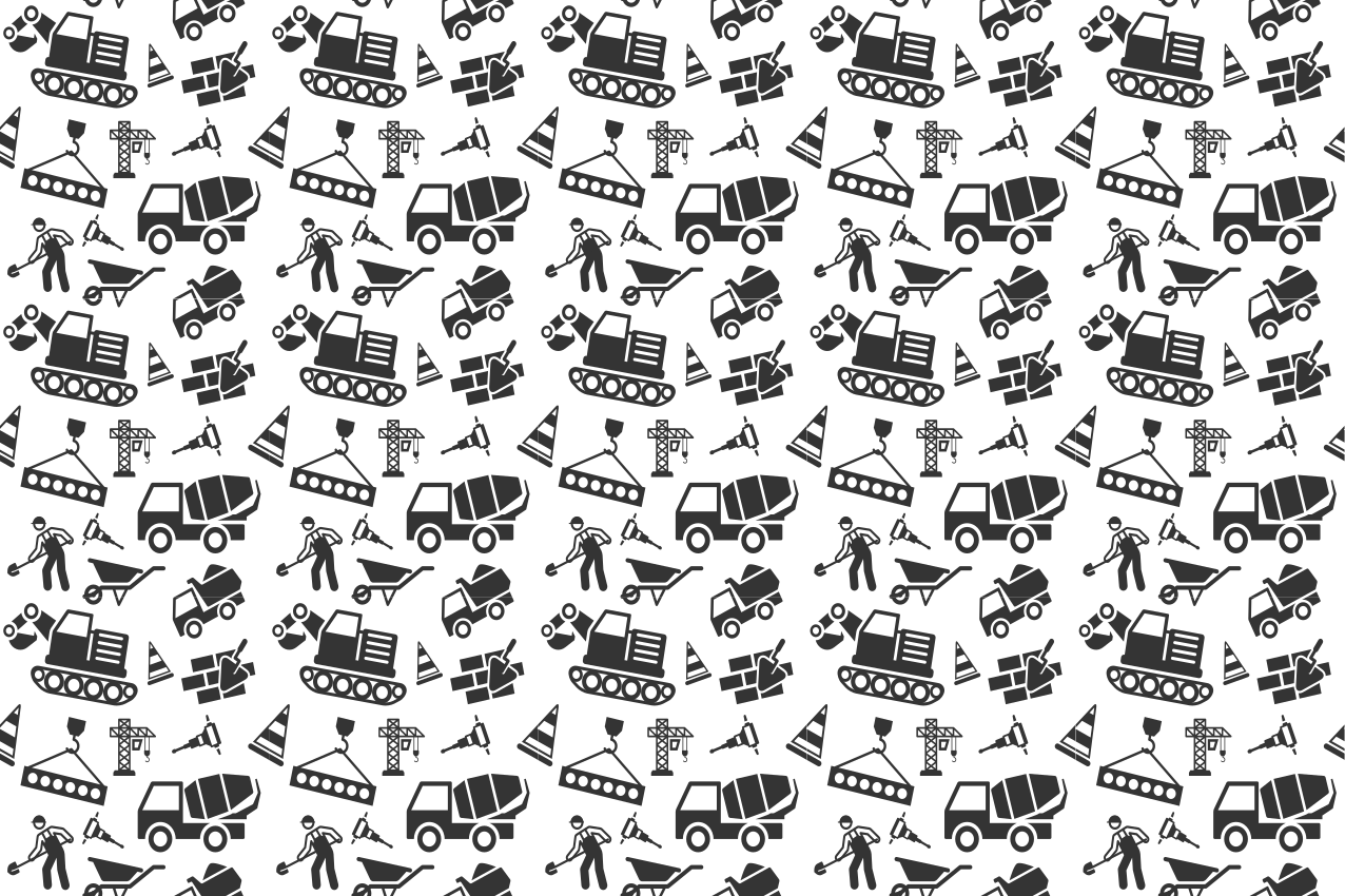 Children placemat with construction patterns - TenStickers