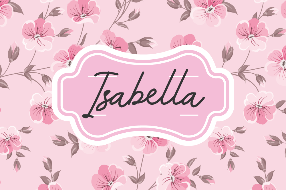 Pink vintage flowers Personalised placemats - TenStickers