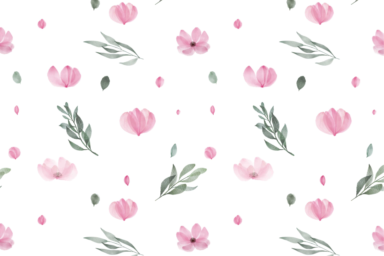 Christmas placemat floral design in gentle tones - TenStickers