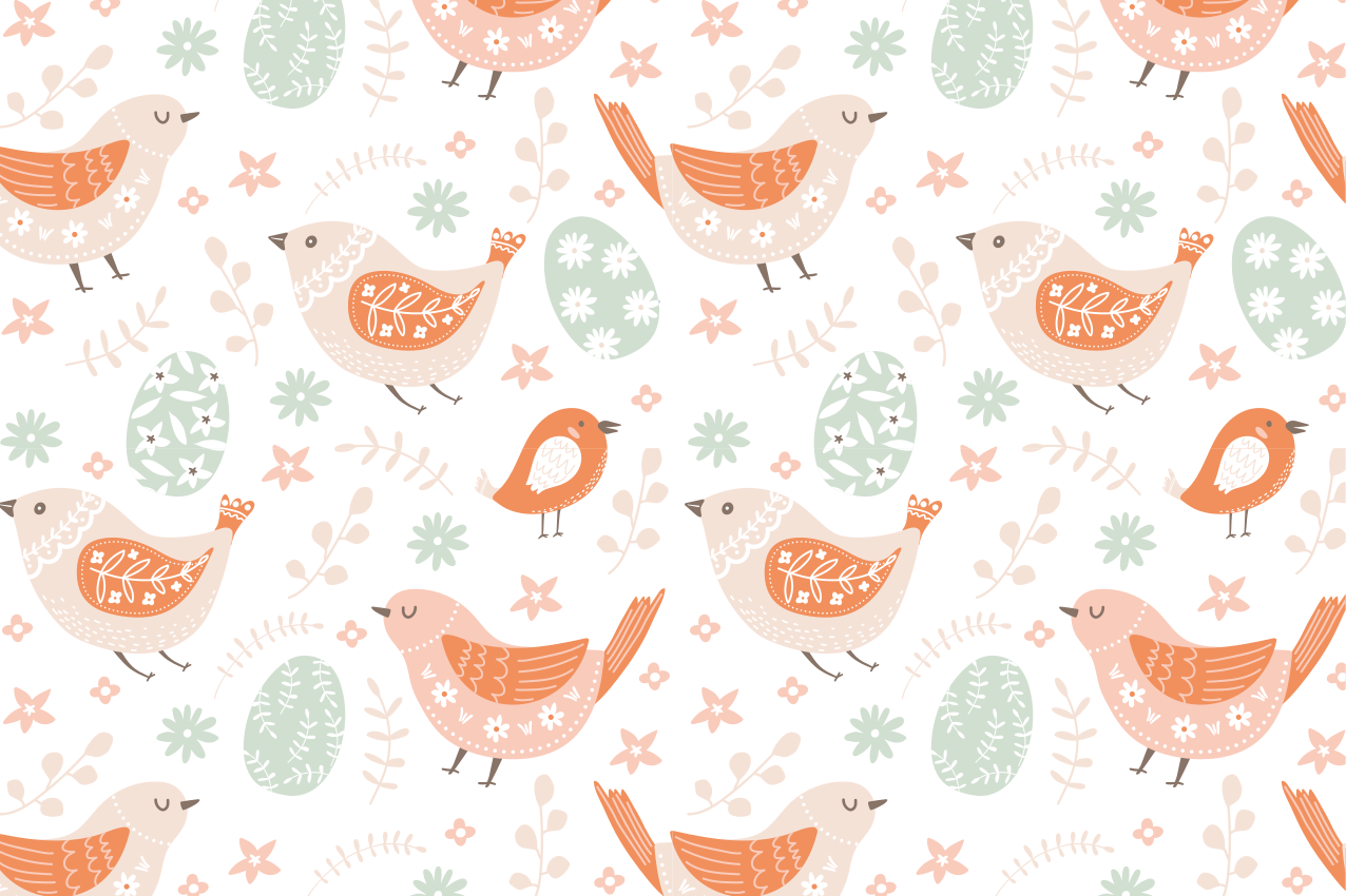 Children placemat with delightful bird designs - TenStickers