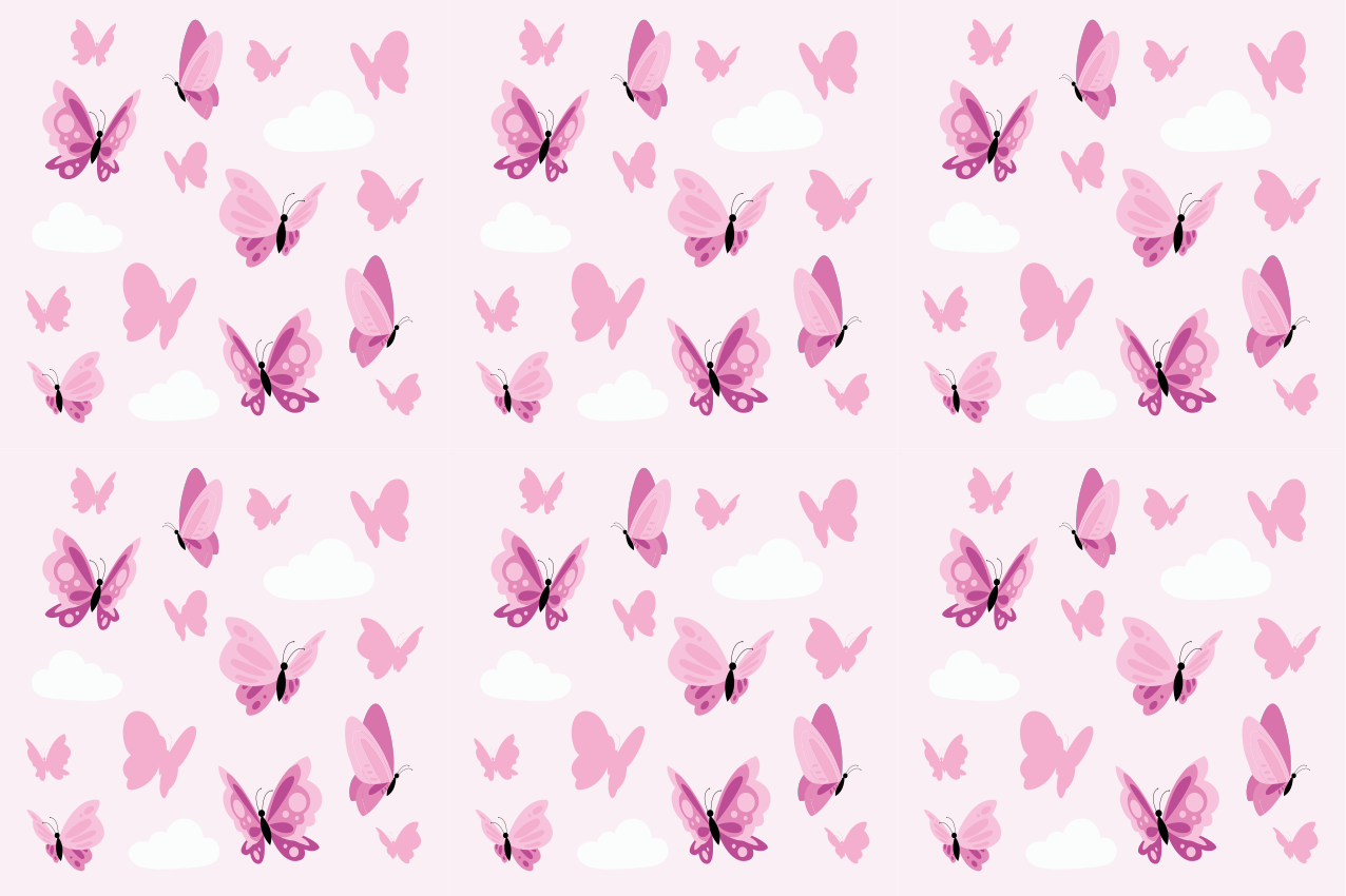 Children placemat with butterfly print design - TenStickers