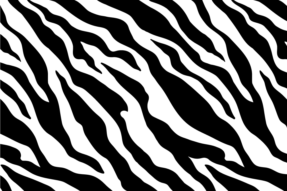 Zebra stripe pattern placemat - TenStickers