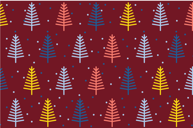 Christmas placemat with vibrant tree design - TenStickers
