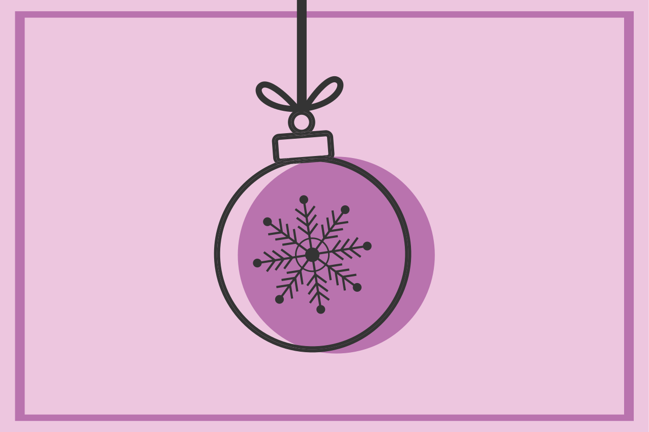 Christmas placemat snowflake ornament design - TenStickers