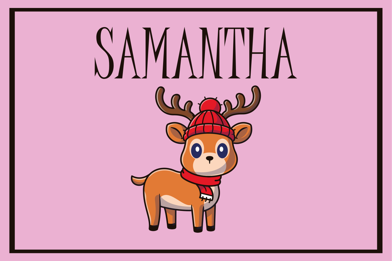 Children placemat with cute reindeer design - TenStickers