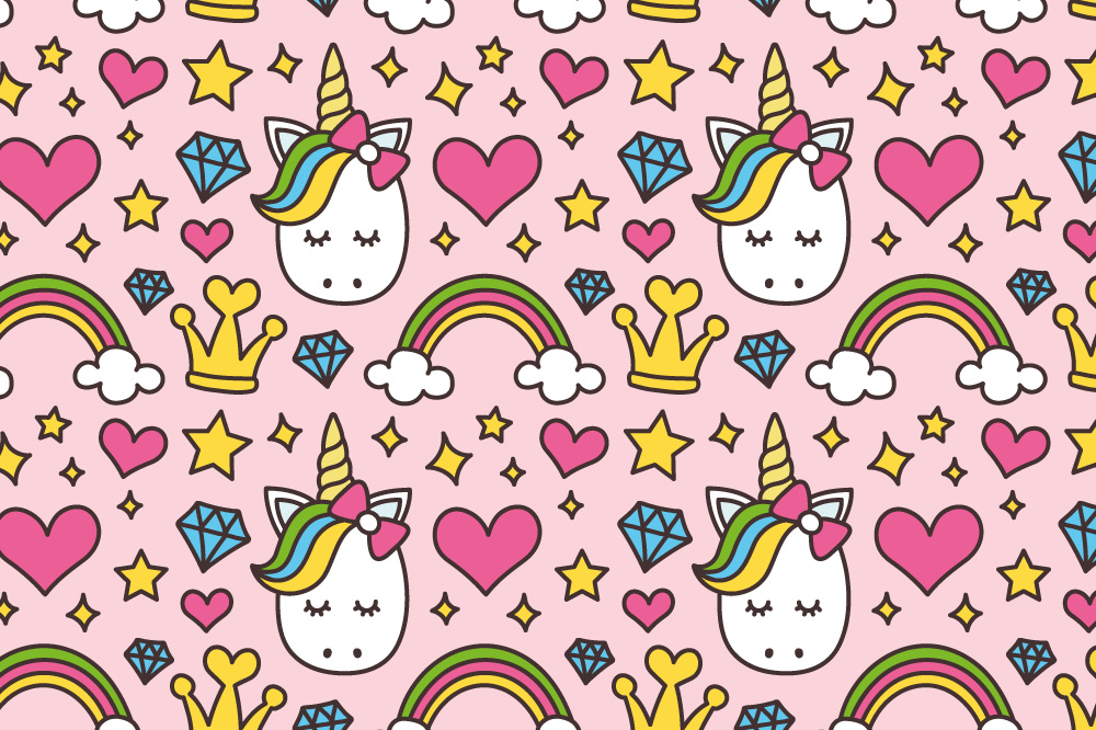 Children placemat with adorable unicorn design - TenStickers
