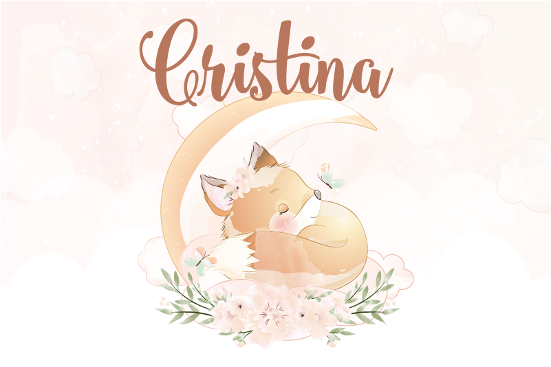 Customisable placemat with adorable fox design - TenStickers