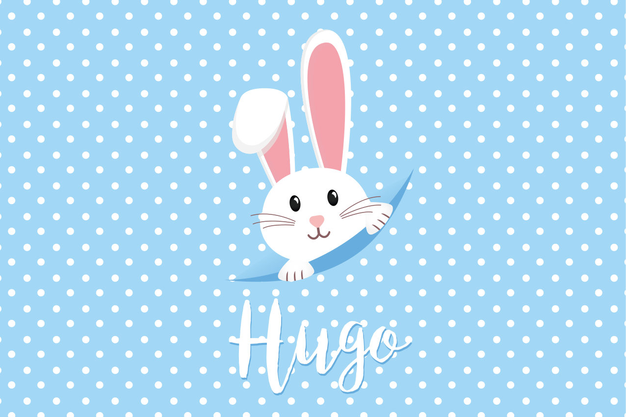 Children placemat cute bunny design - TenStickers