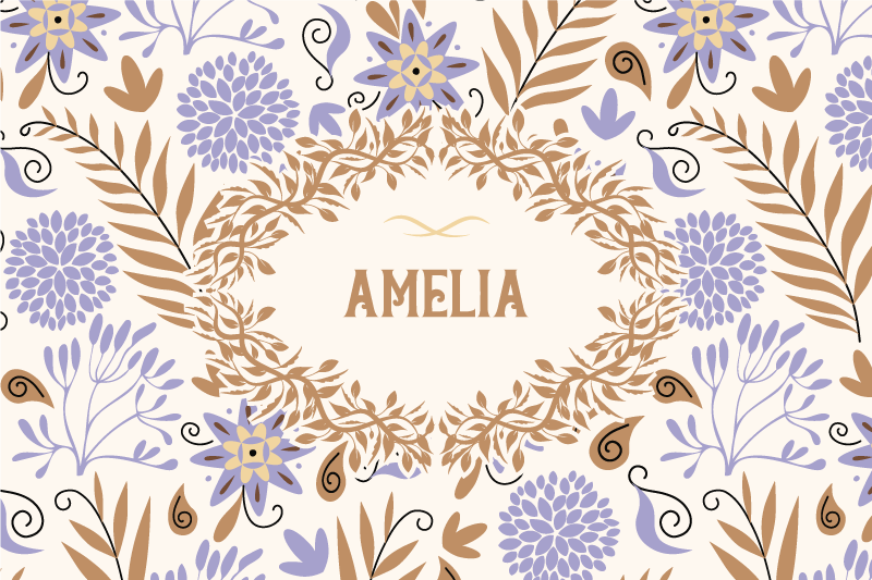 Customisable placemat flower pattern placemats - TenStickers