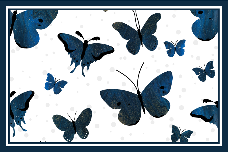 Original placemat butterfly pattern design - TenStickers