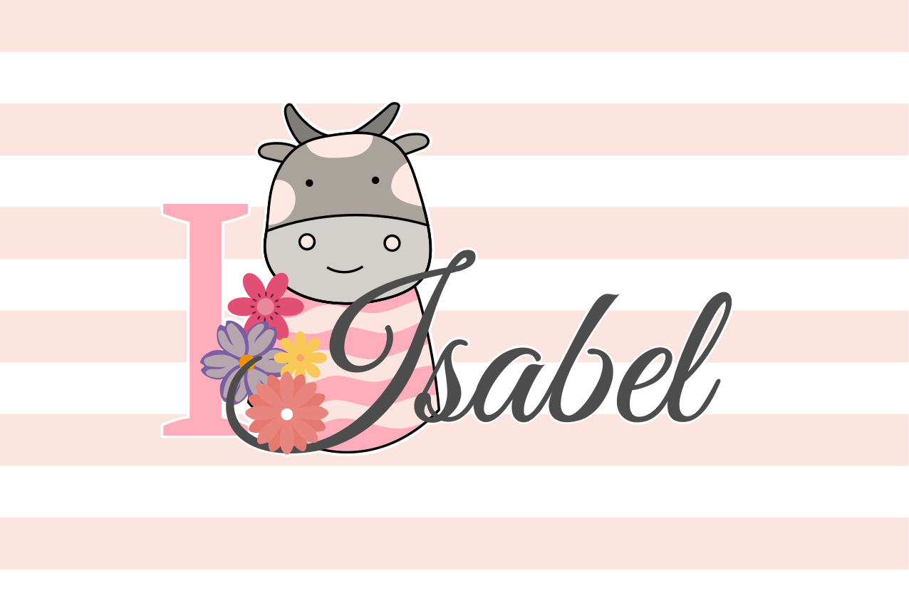 Customisable placemat with cow-themed design - TenStickers