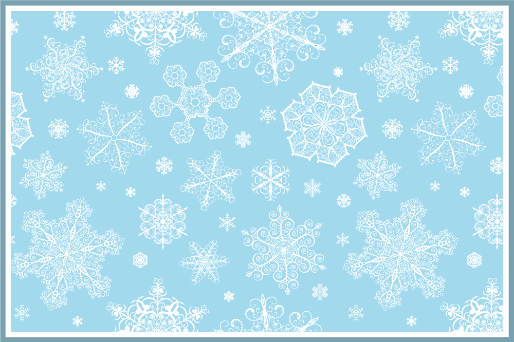 Christmas placemat with snowflake pattern design - TenStickers