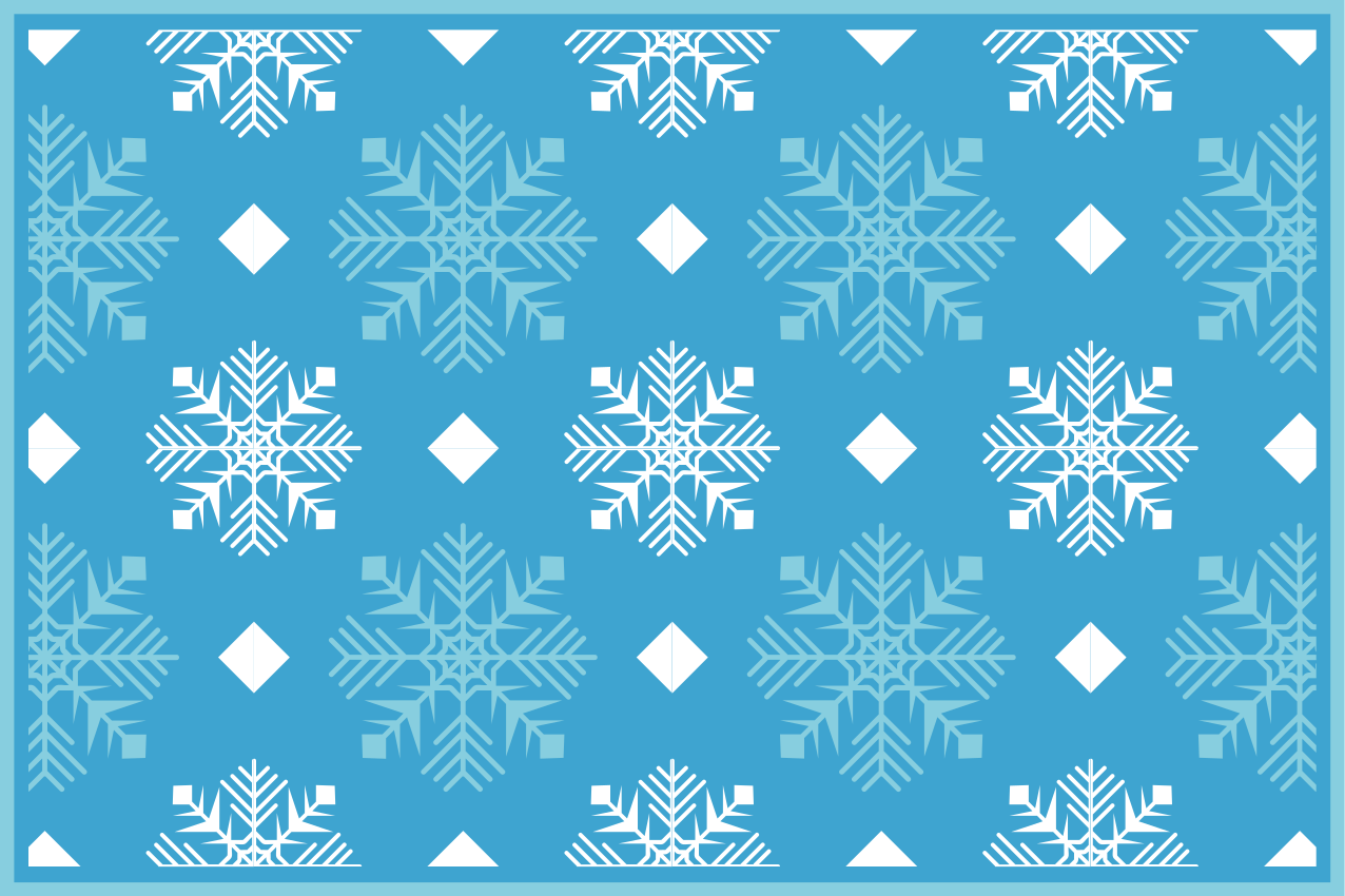 Christmas placemat with snowflake pattern background - TenStickers
