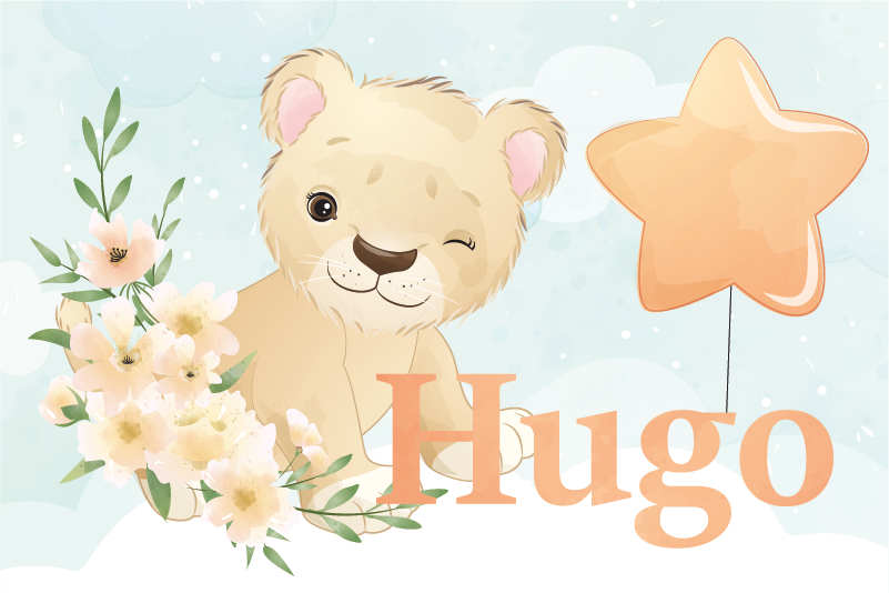 Children placemat cheerful lion design - TenStickers