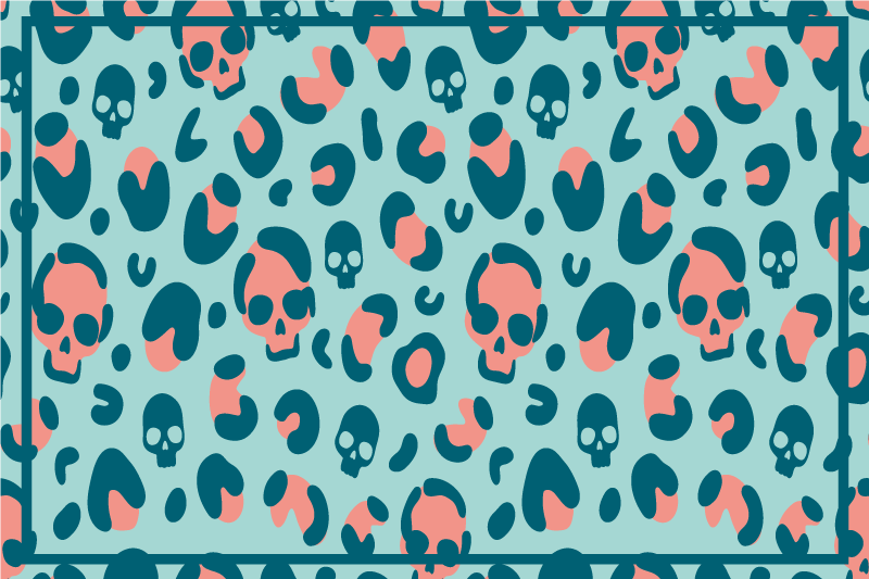 Original placemat skull print design - TenStickers