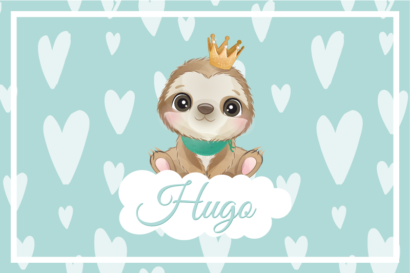 Children placemat cute sloth design - TenStickers