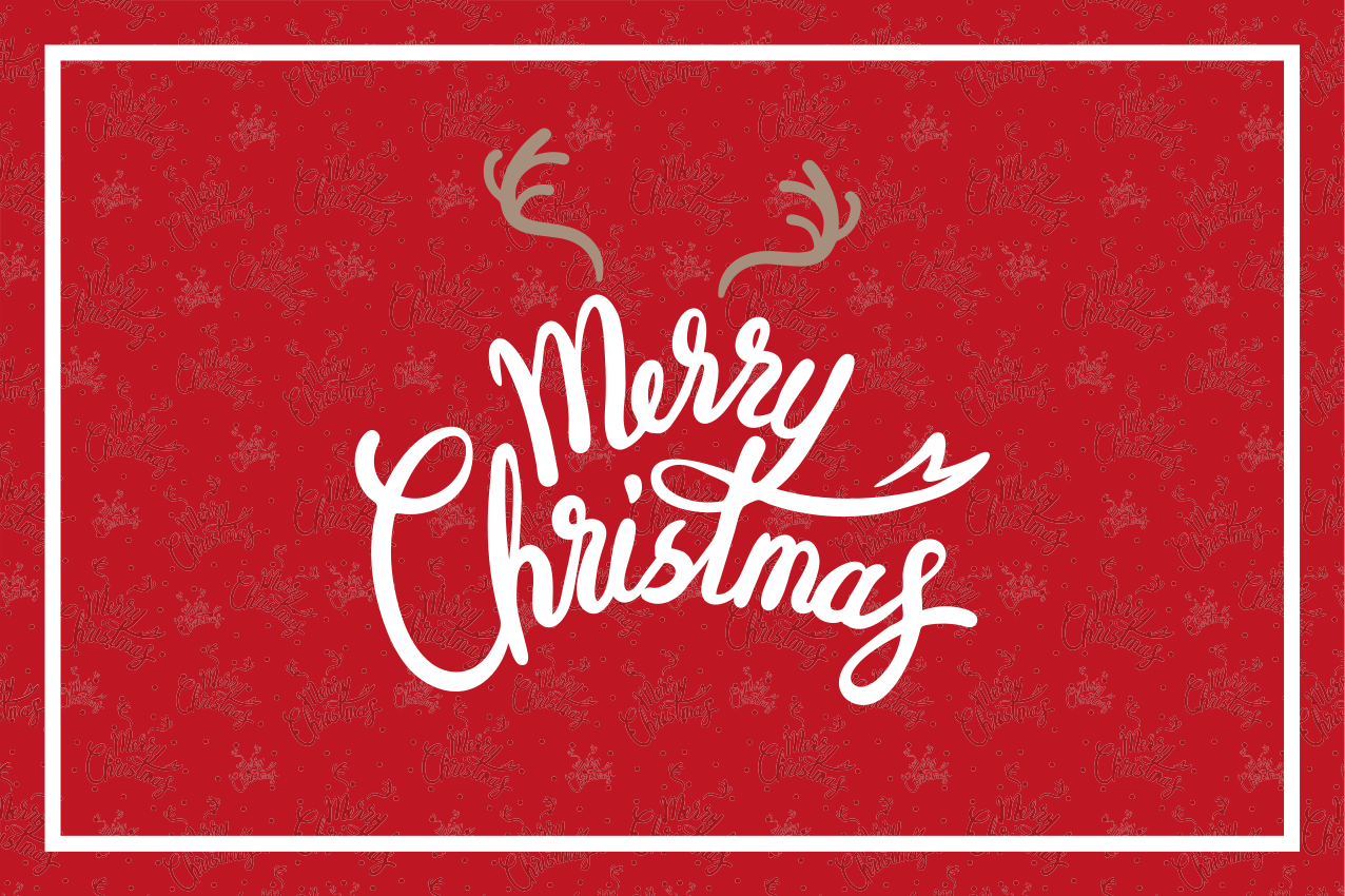 Merry christmas reindeer Christmas placemats - TenStickers