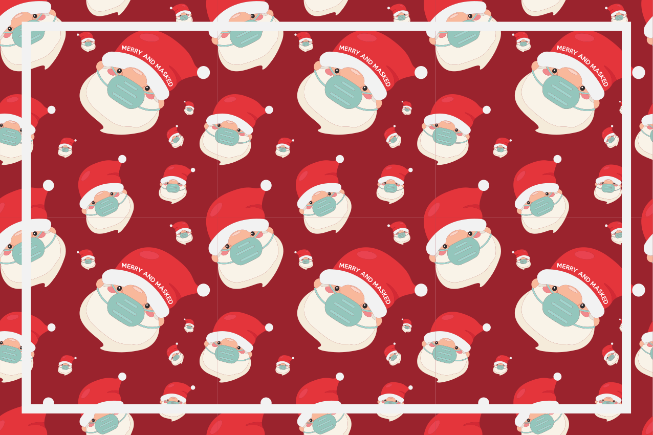 Christmas placemat santa claus design - TenStickers