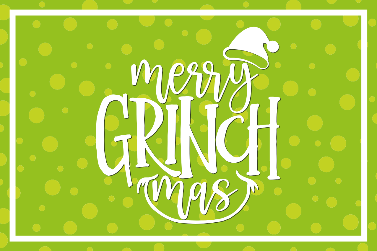 Christmas placemat merry grinchmas design - TenStickers