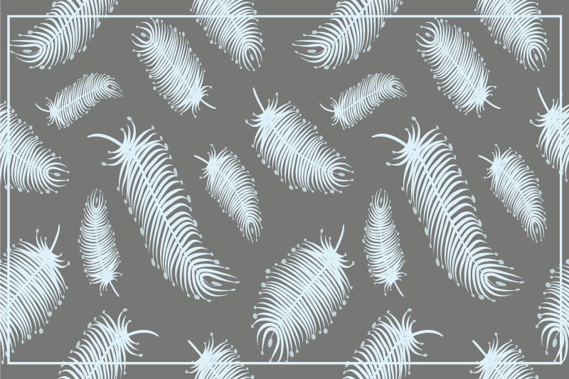 Feather pattern background placemat - TenStickers
