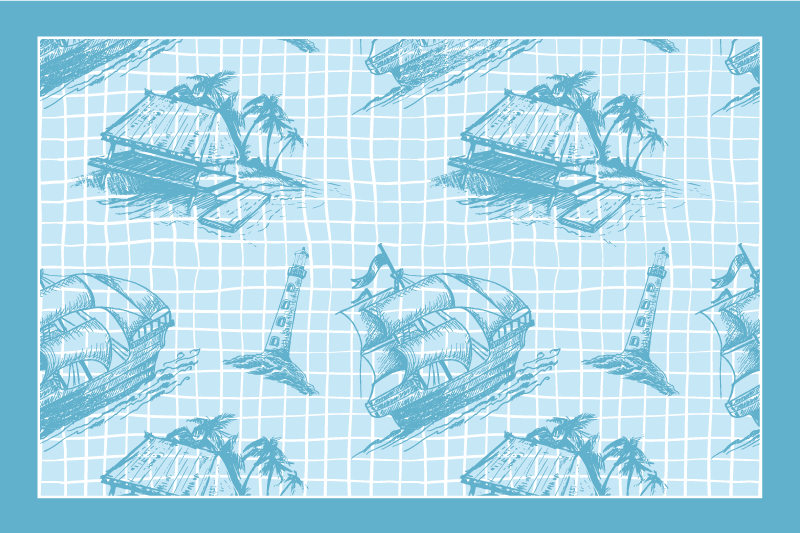 Westwind toile pattern design Vinyl placemats - TenStickers