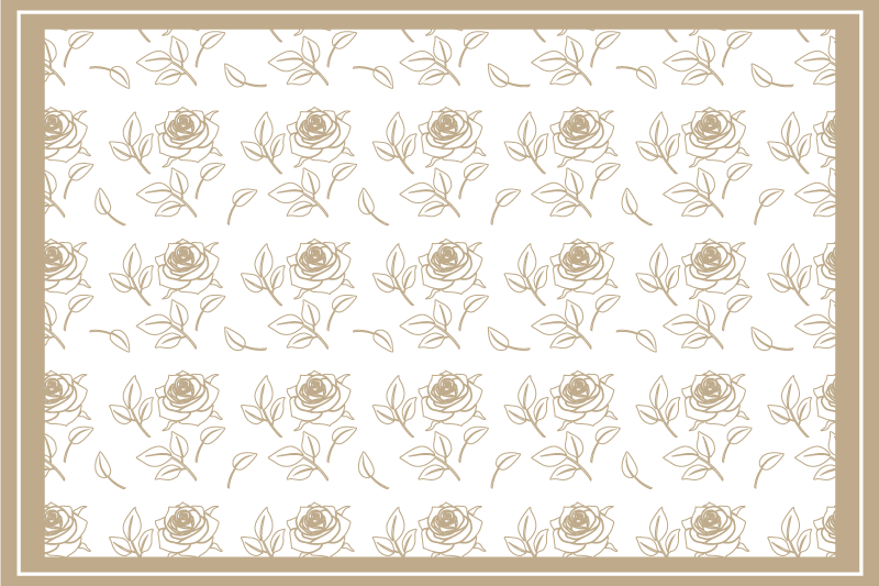 Original placemat floral pattern border - TenStickers
