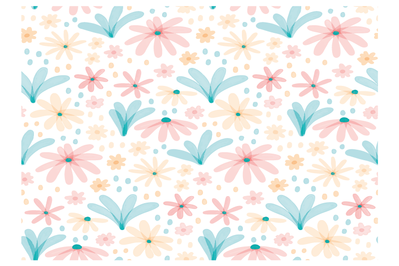 Original placemat in floral pattern colors - TenStickers